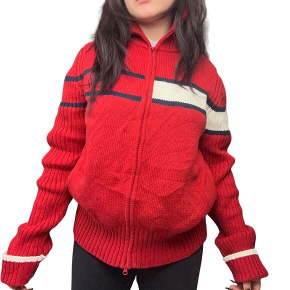Vintage Tommy Hilfiger knit zip up sweater size XL - Picture 3 of 7